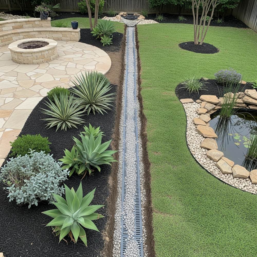 french drain being installed french drain being installed