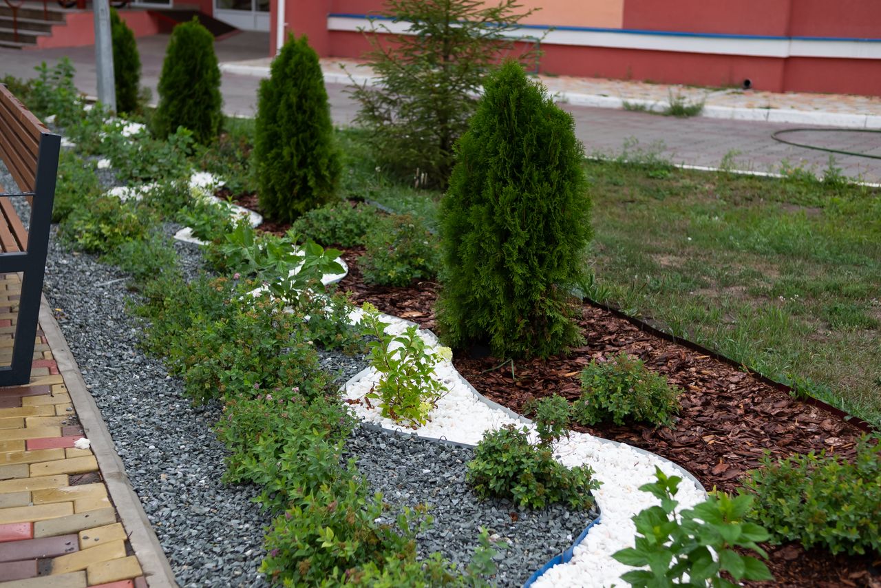 cedar mulch in garden bed