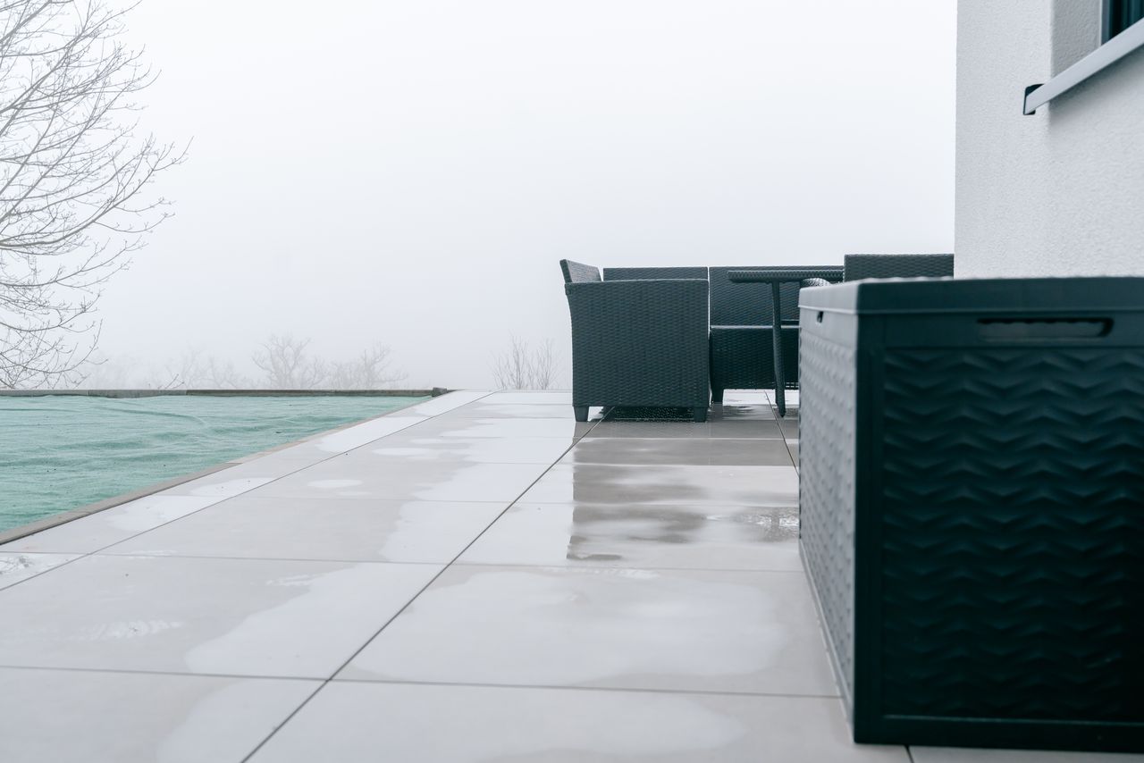 concrete pavers pool deck