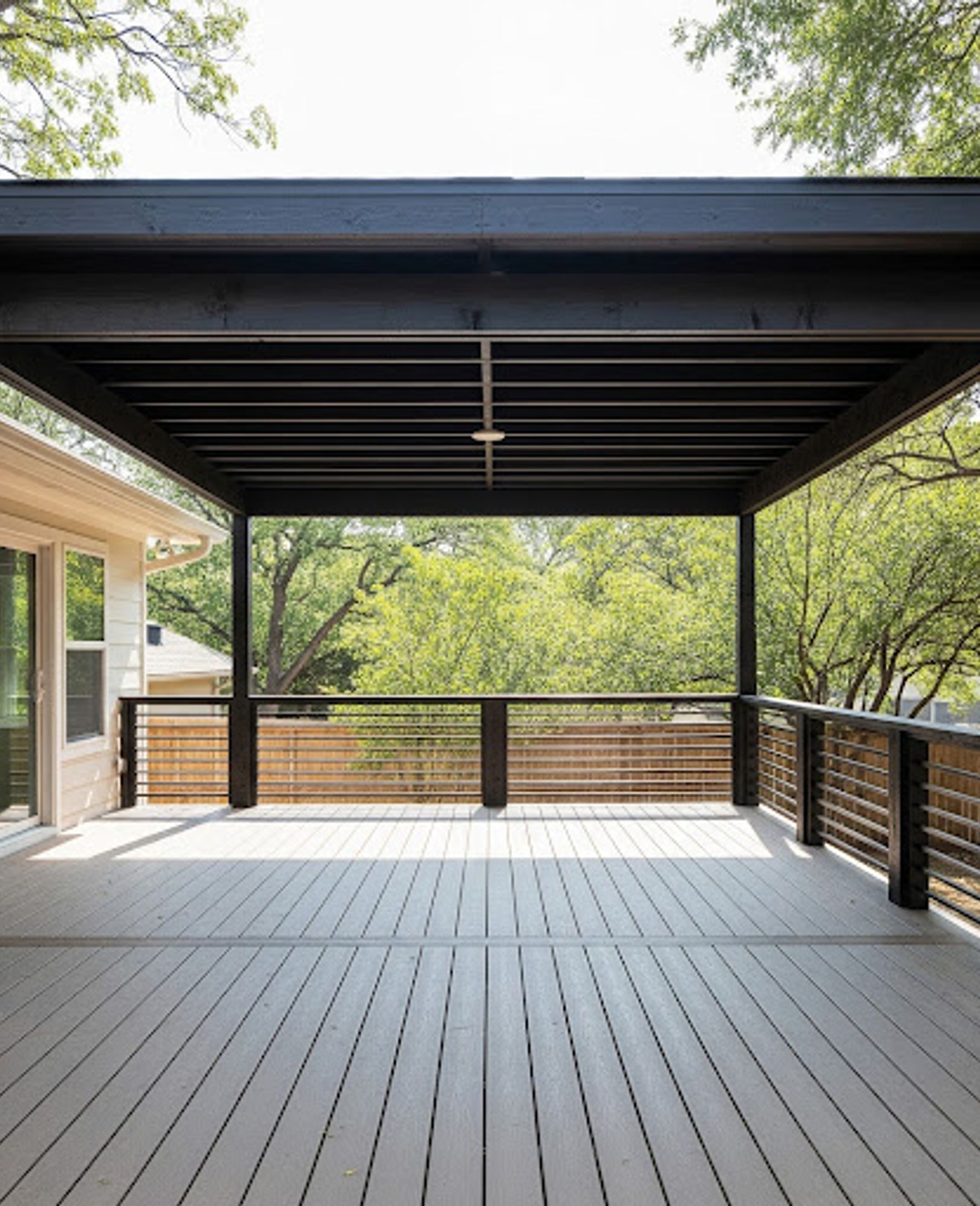 Covered decking and pergola installation in Austin TX
