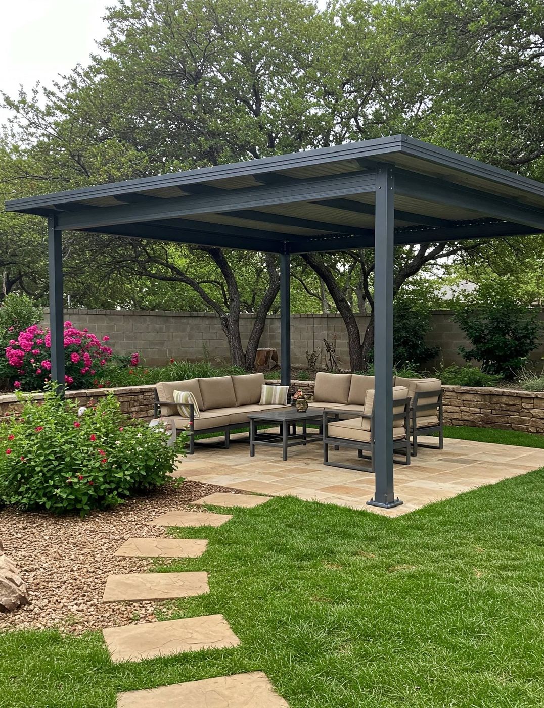 Custom patio cover installation in Cedar Park TX