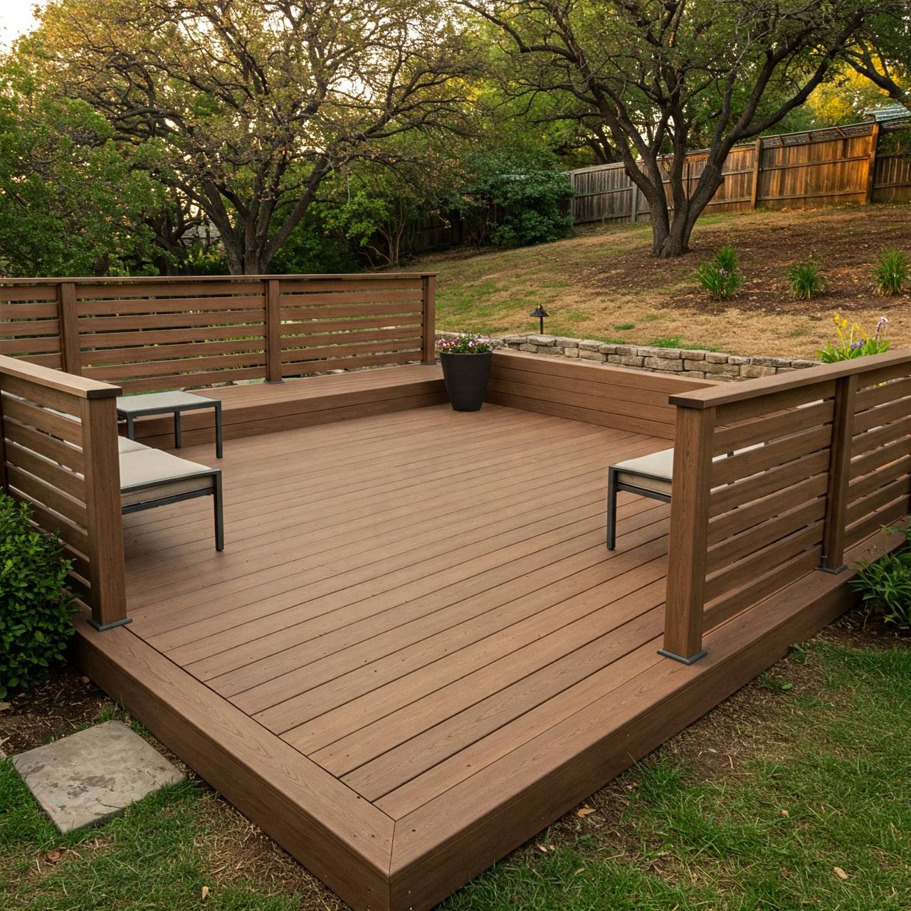 Composite low-maintenance decking installed in Austin, TX