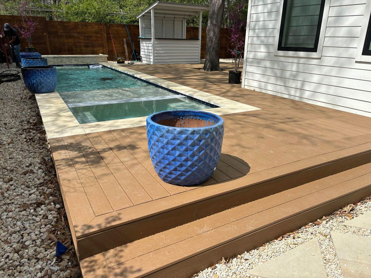 Deck repair and surface replacement on an Austin home