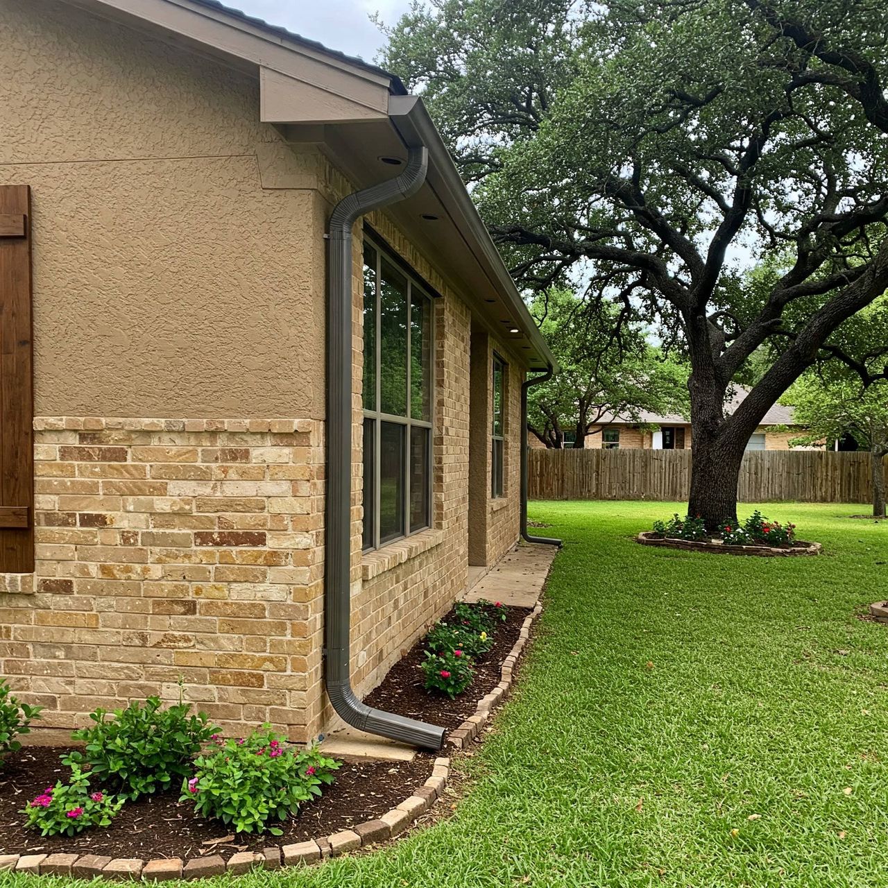Downspout and gutter drain extension in Austin