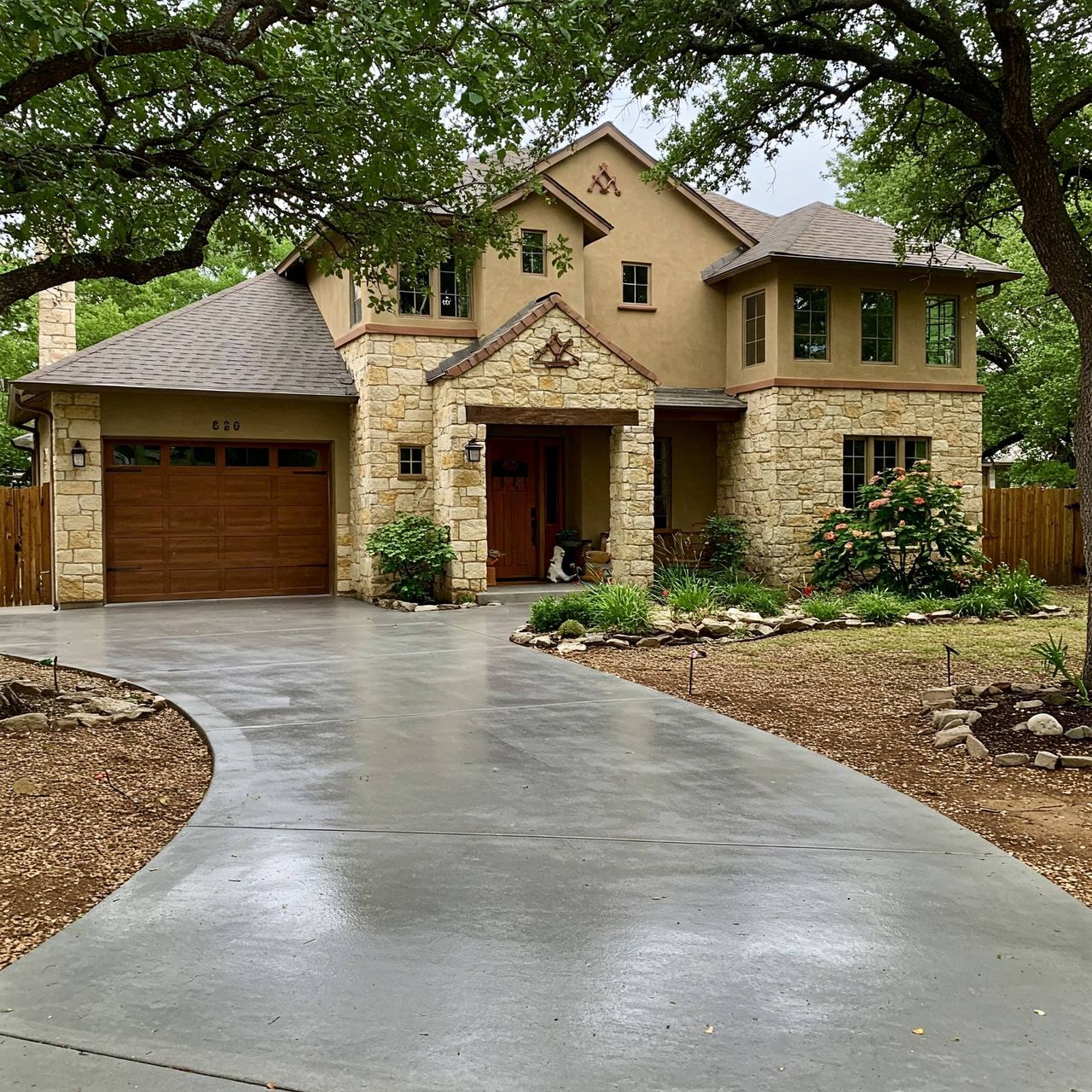 Concrete driveway repair and resurfacing in Austin