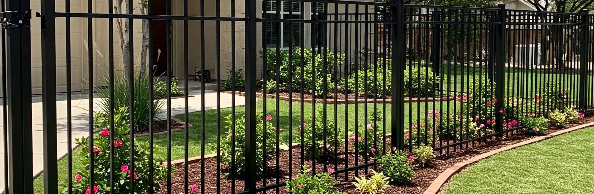 Custom fence installation on an Austin property