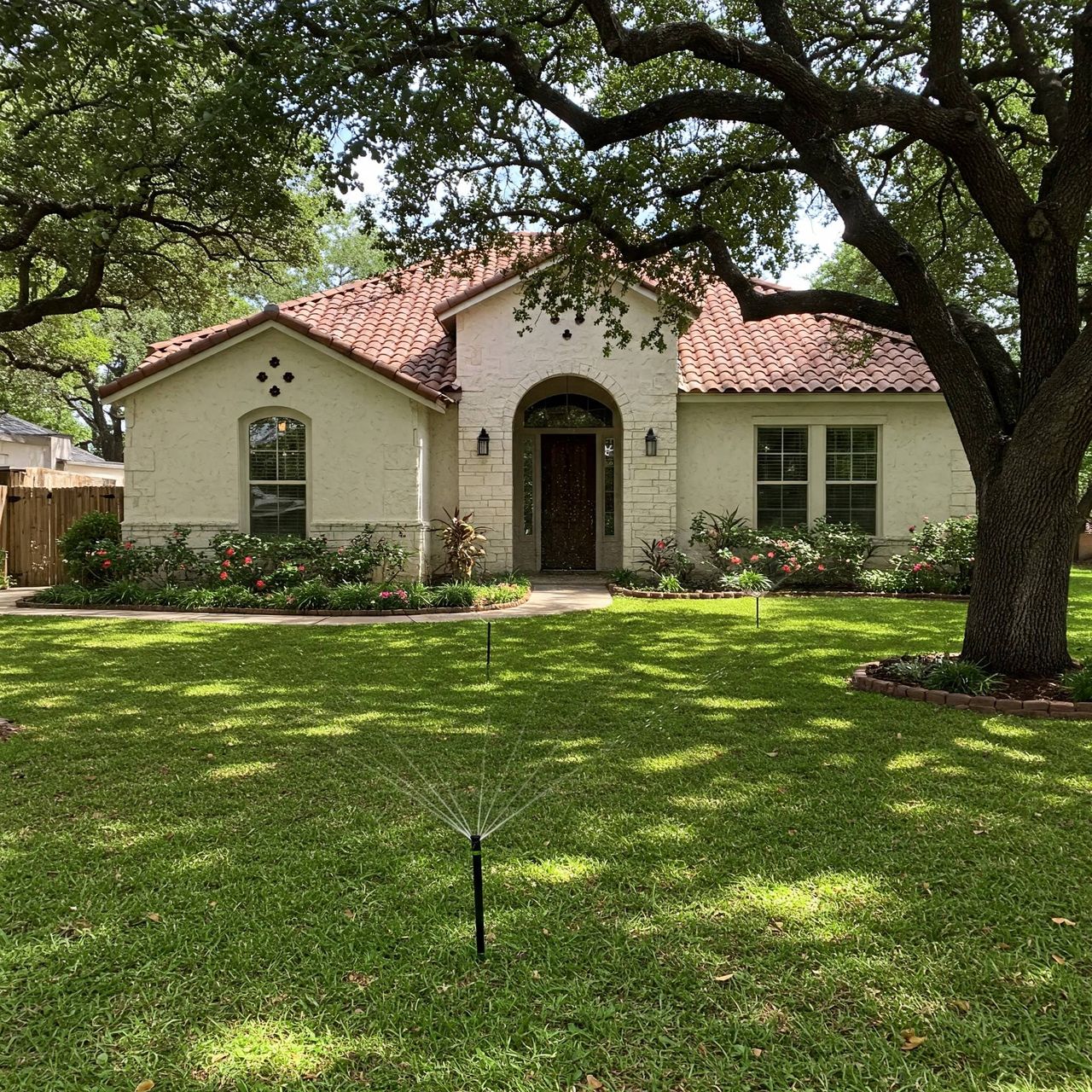 Complete irrigation system installation for Austin lawn