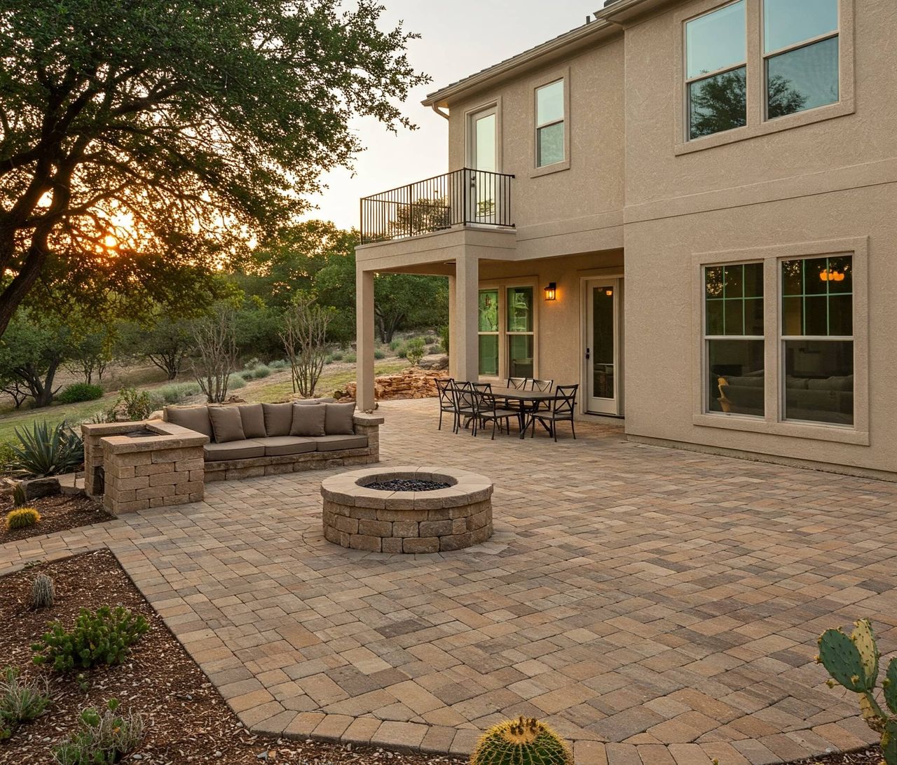 Custom patio installation for an Austin home