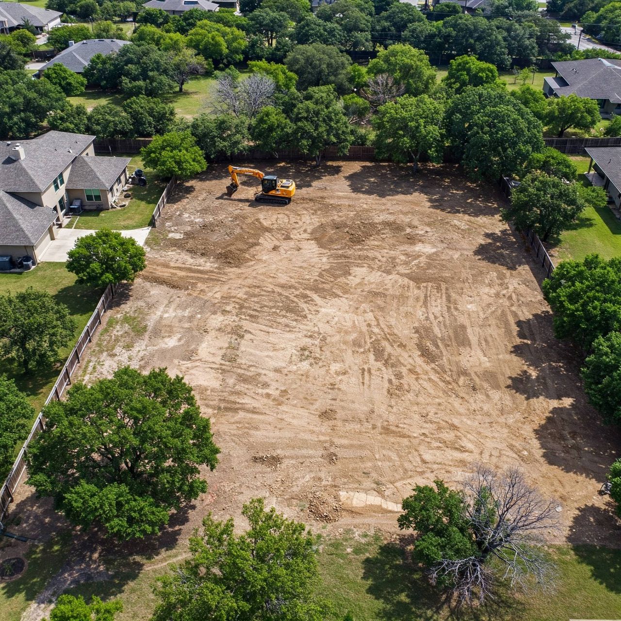 Lot and land clearing with brush removal in Austin