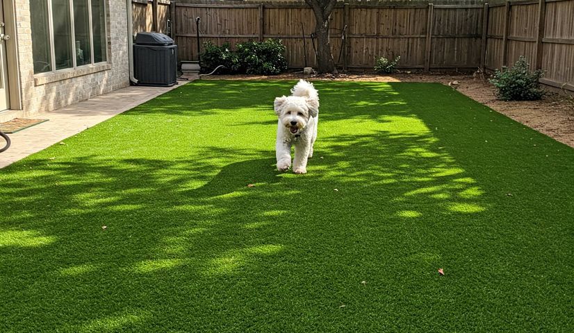 Pet-friendly artificial turf installation in Austin TX
