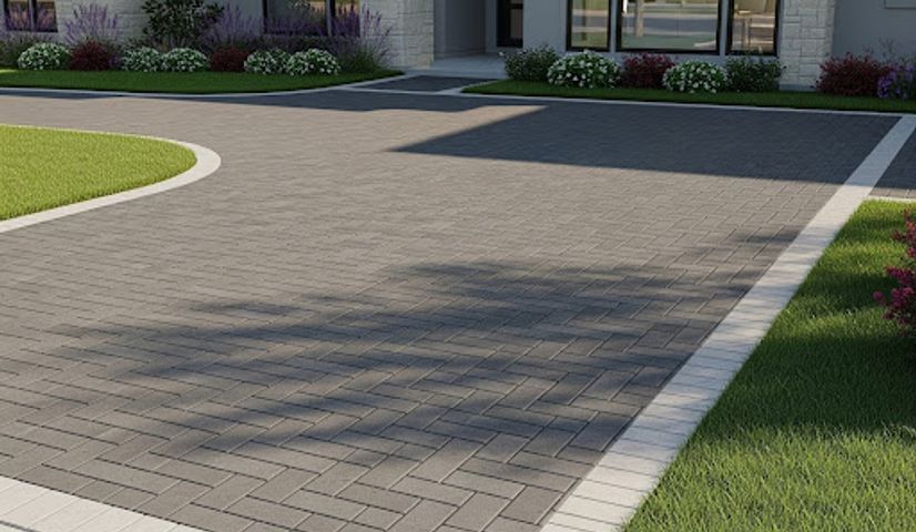 Paver driveway installation in Austin TX